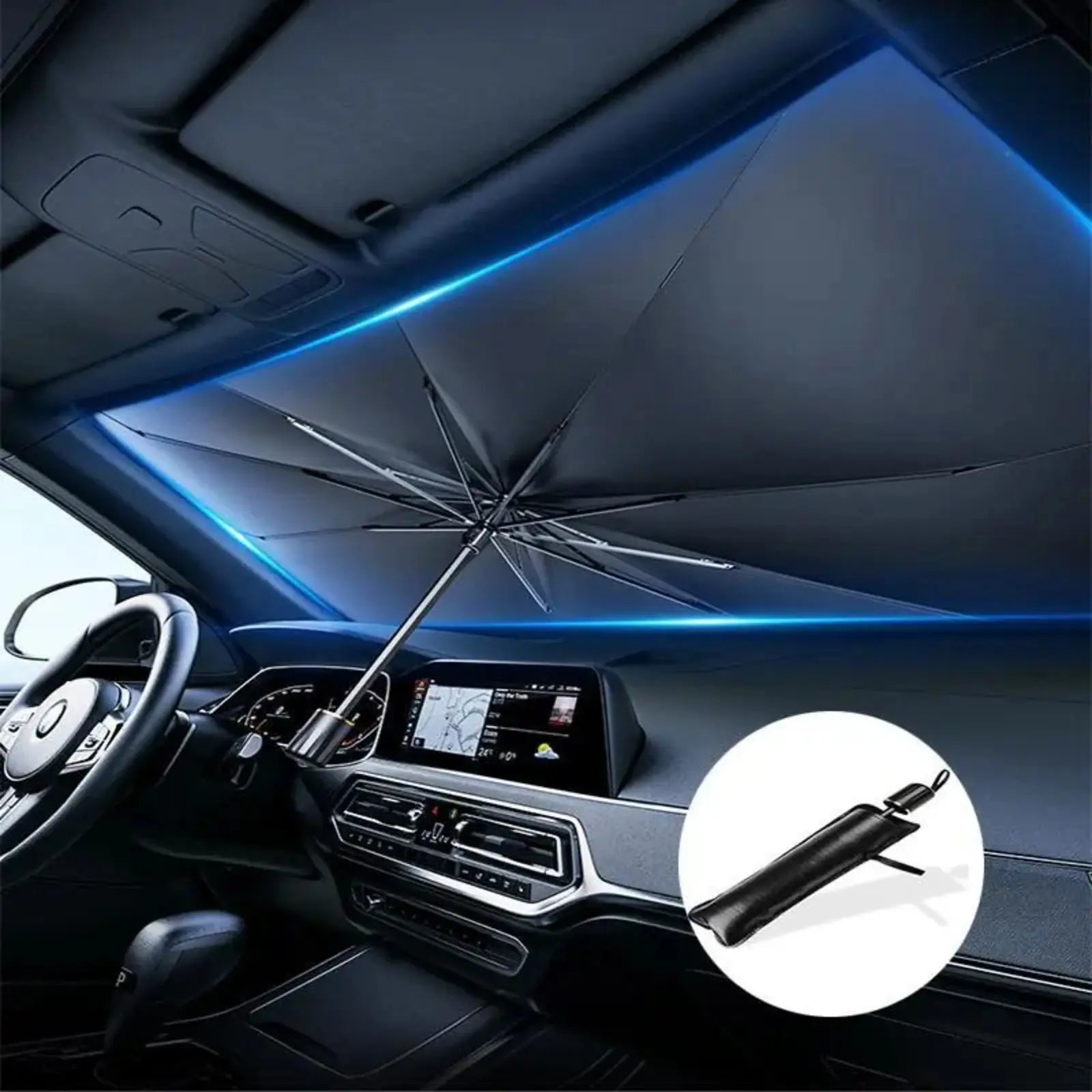 Car Exterior Accessories,Foldable Windshield Sunshade,Portable Car Sunshade, Windshield Sunshade,Daily Car Windshield Cooling Umbrella.