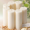 6 Pack Soy Wax Pillar Candles-2X6 Inch White Unscented Pillars-Total 300 Hours Long Burning,Non-Toxic Dripless Smokeless-Natural Soybean Candles for Wedding Centerpieces,Home,Prayer,Emergency