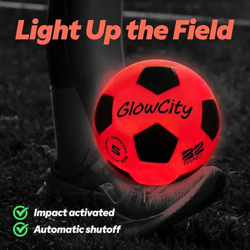Glowcity Glow in the Dark Soccer Ball