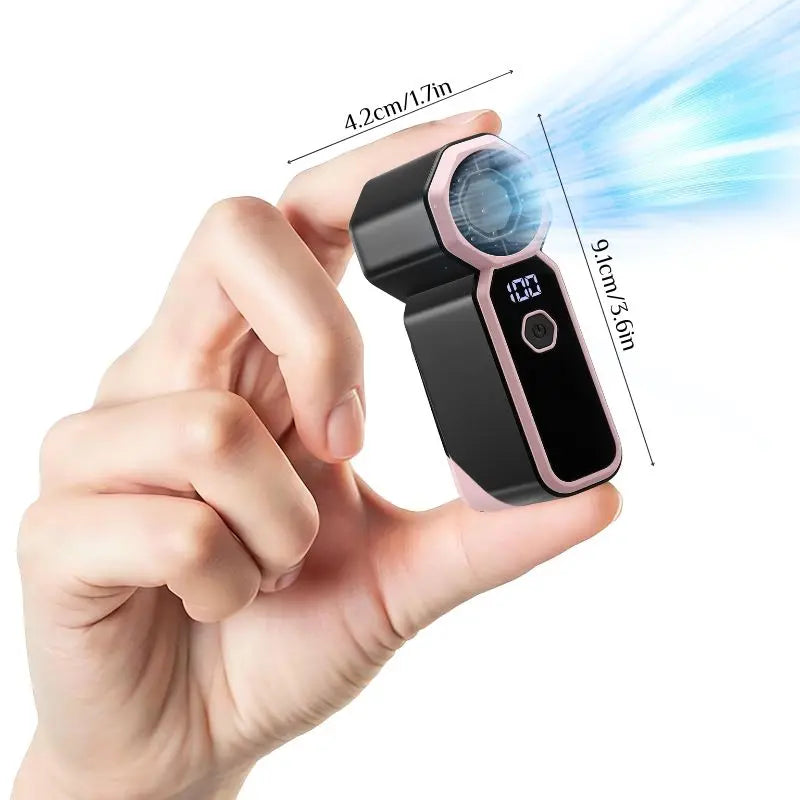 【Fathersdaygift & 3-Days Shipping】Joytutus Semiconductor Cooling Car Clip on Fan - 360° Rotation, 100 Speeds Adjustable, LED Display, USB Rechargeable, Wide Clamp, 16℃ Semi-Cooling, 20Hr 3000Mah Battery, Personal Summer Fan for Car Sunvisor Backseat