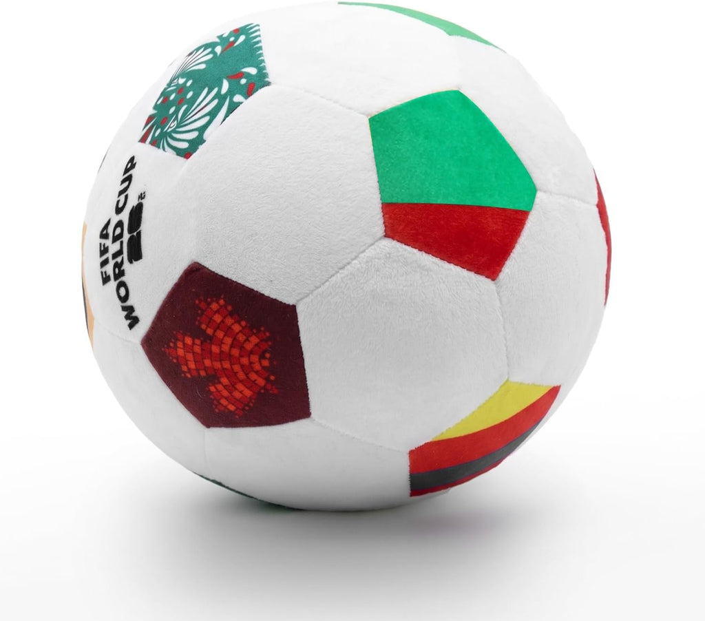 FIFA World Cup 2026 Soccer Ball Plush for Kids - Official 11.8Inch Soccer Plush Toy Pillow with Trophy Design - Soft Soccer Stuffed Animal for Room Decor, World Cup 2026 Merchandise