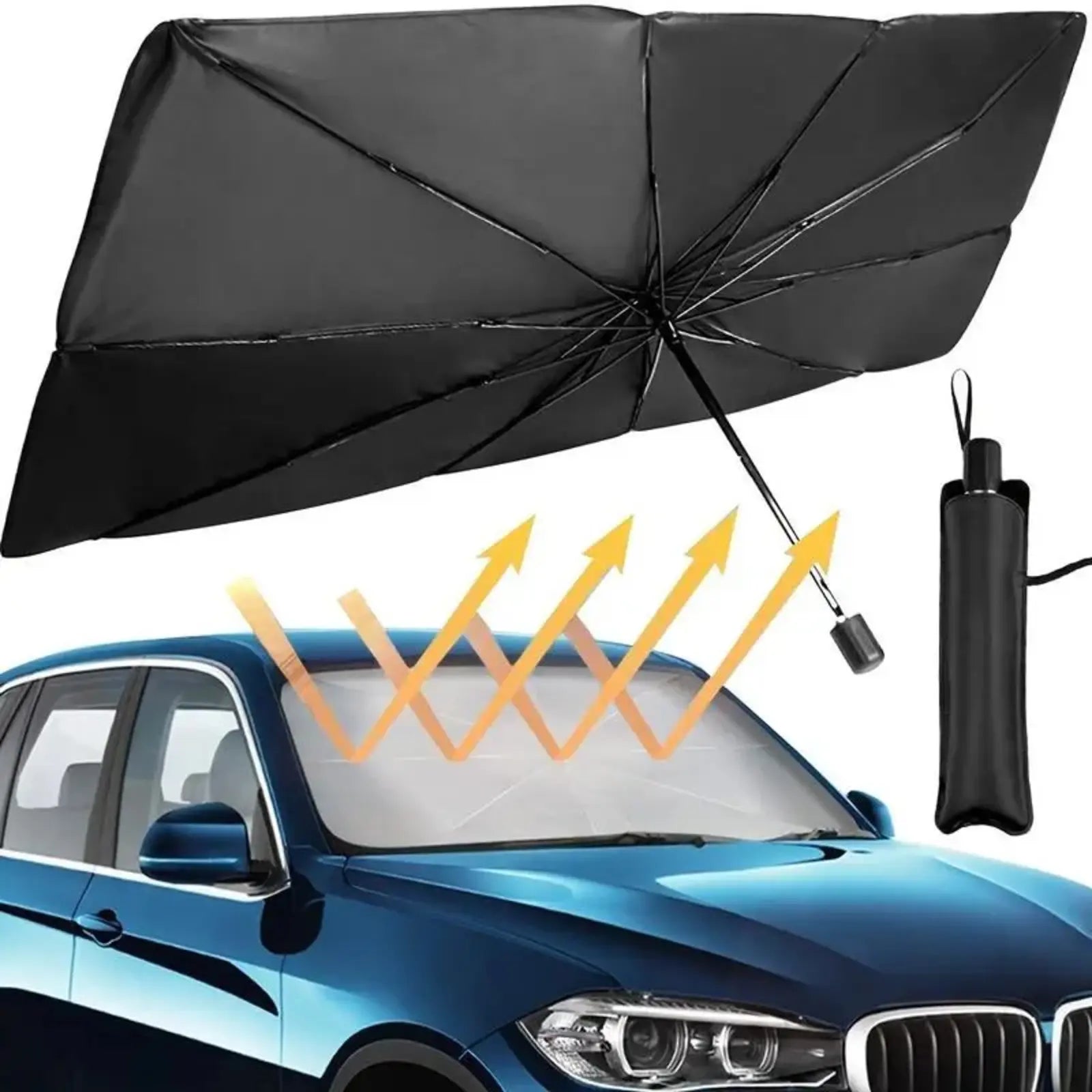 Car Exterior Accessories,Foldable Windshield Sunshade,Portable Car Sunshade, Windshield Sunshade,Daily Car Windshield Cooling Umbrella.