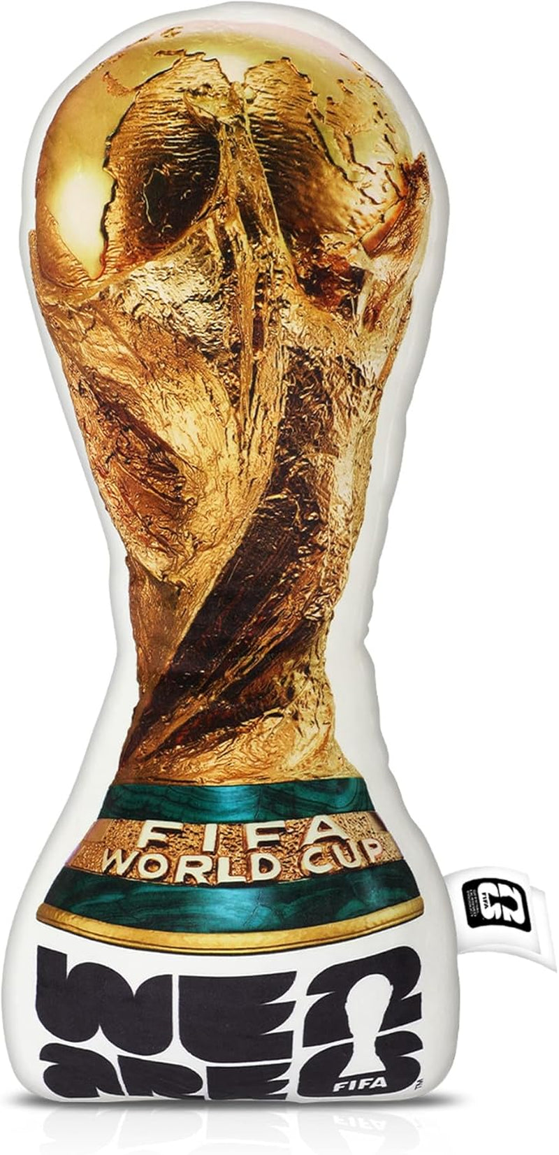 Official FIFA World Cup 2026 Trophy Plush Pillow 14.5 Inch, 1:1 Inspired Real Size Soft Decorative Throw Pillow for Sports Soccer Parties& World Cup 2026 Merchandise Decorations for Fans