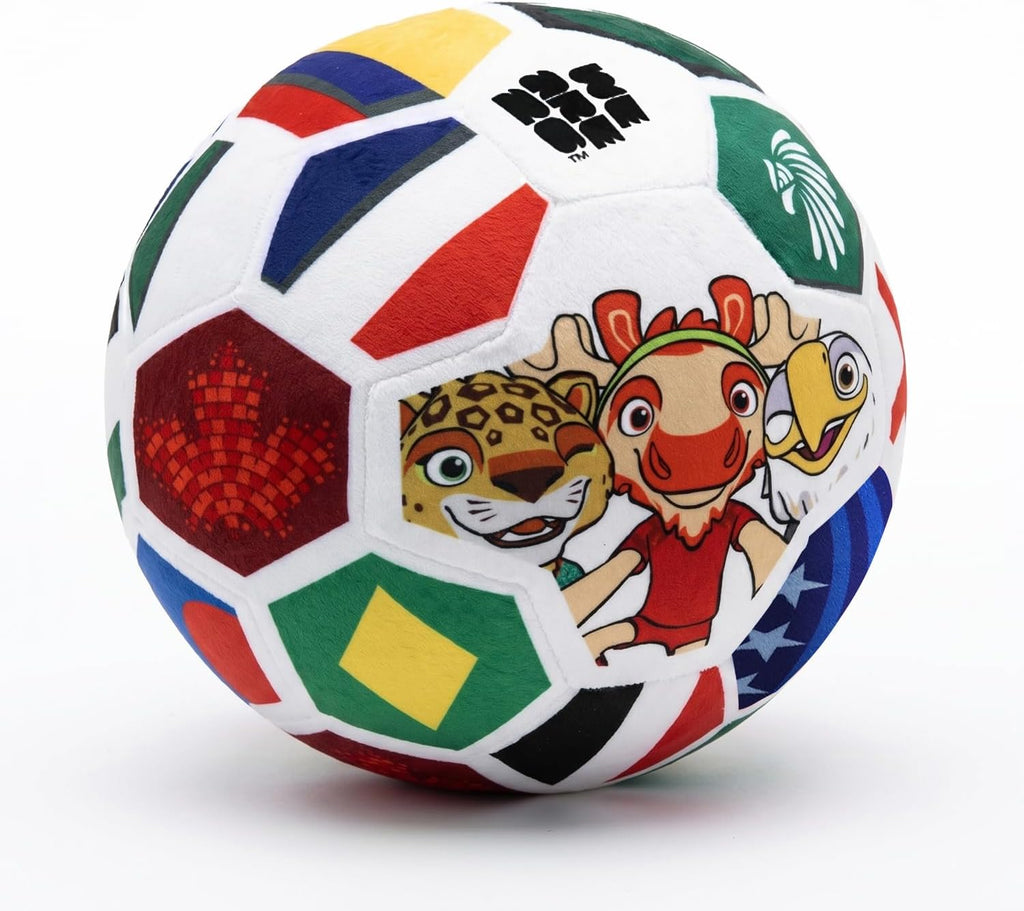 FIFA World Cup 2026 Soccer Ball Plush for Kids - Official 11.8Inch Soccer Plush Toy Pillow with Trophy Design - Soft Soccer Stuffed Animal for Room Decor, World Cup 2026 Merchandise