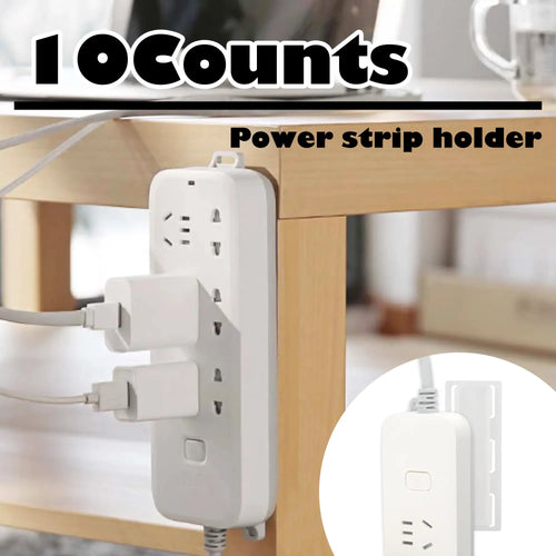 10 Counts Power Strip Holder Wall Mount, Cable Management System for Surge Protectors,Colour Mixture