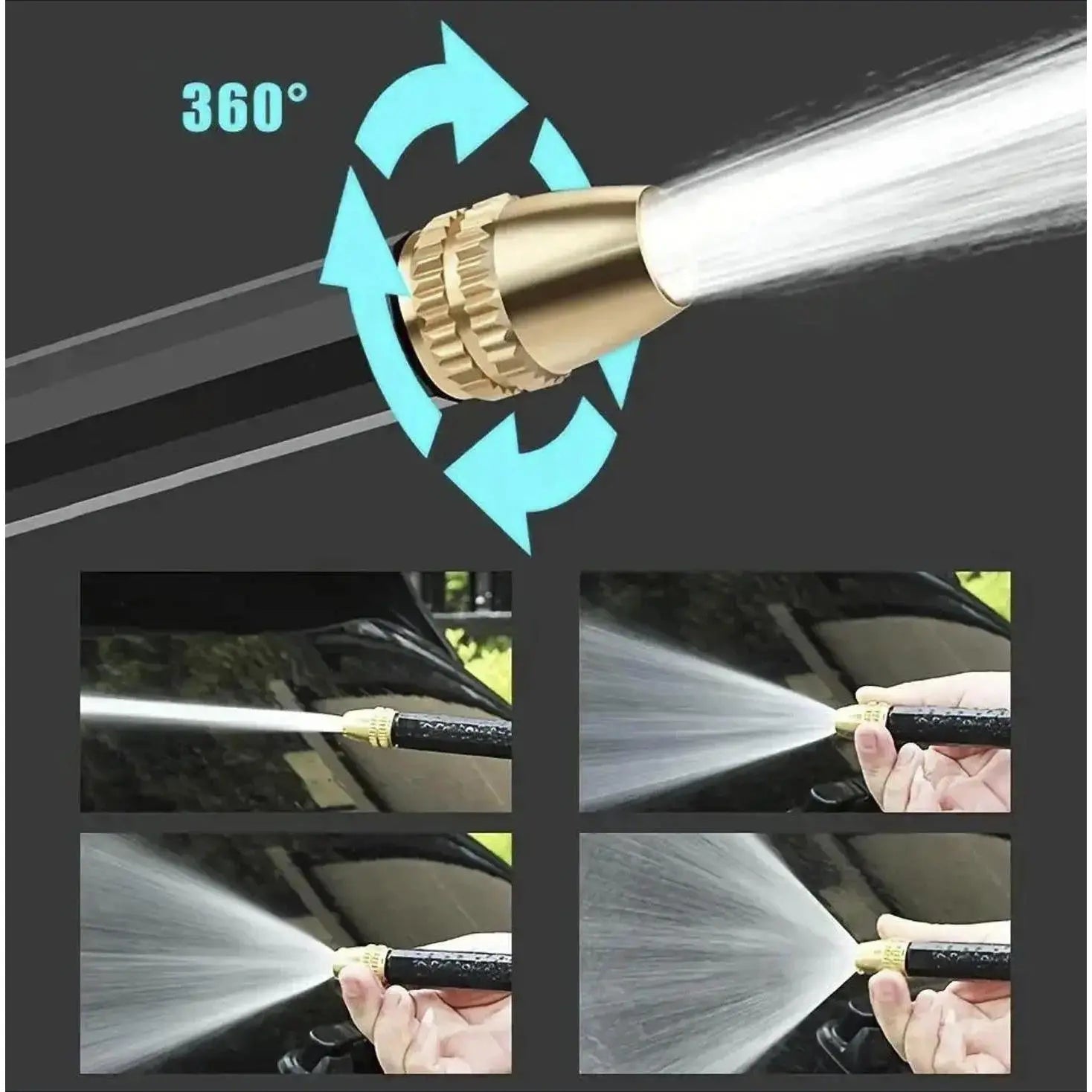 【Fathersdaygift】Portable High Pressure Water Sprayer, Adjustable Garden Hose Nozzle Sprayer, Car Washing & Maintenance Tool, Pet Cleaning Tool & Dealsforyoudays