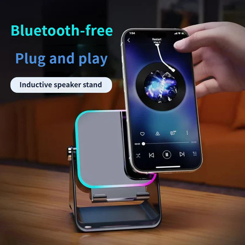 5-In-1 Wireless Speaker Stand with Smart Induction Playback