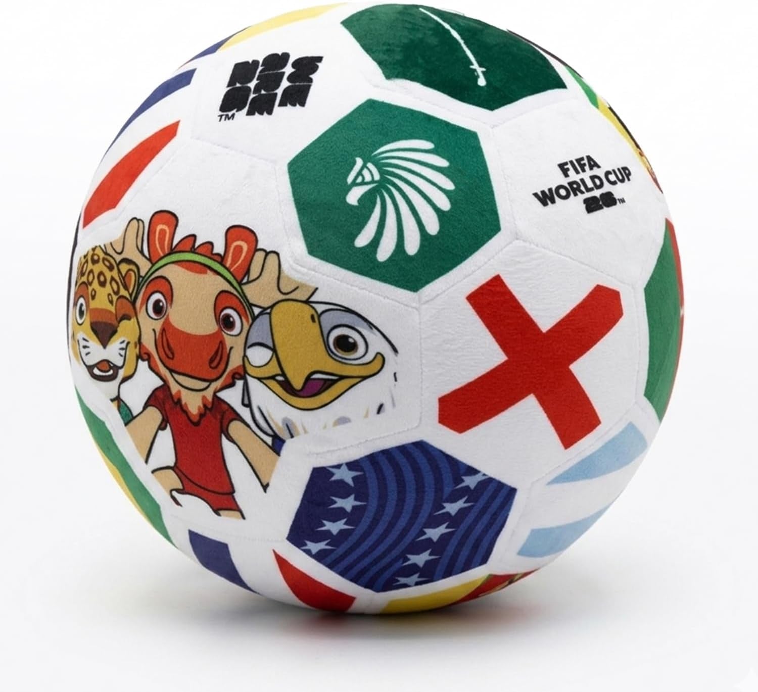 FIFA World Cup 2026 Soccer Ball Plush for Kids - Official 11.8Inch Soccer Plush Toy Pillow with Trophy Design - Soft Soccer Stuffed Animal for Room Decor, World Cup 2026 Merchandise
