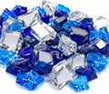 20 Pounds Bahama Blend Fire Glass for Fire Pit - 1/2 Inch High Luster Reflective Tempered Glass Rocks for Natural or Propane Fireplace, Safe for Outdoors and Indoors
