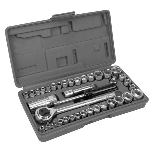 W1173 Sae/Metric 40-Piece SAE and Metric Socket Set, 1/4-Inch & 3/8-Inch Drive