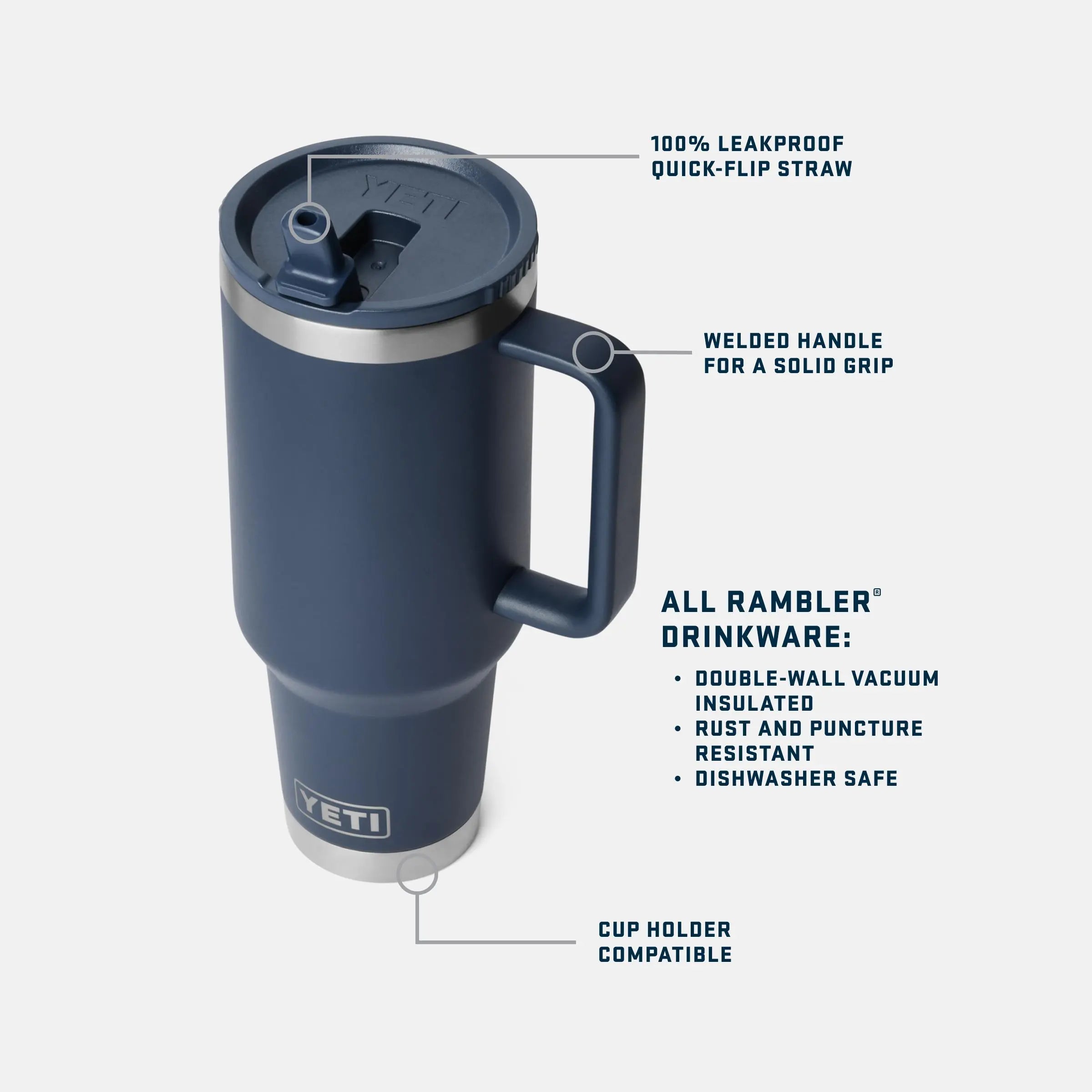 YETI Rambler 40 Oz Travel Straw Mug