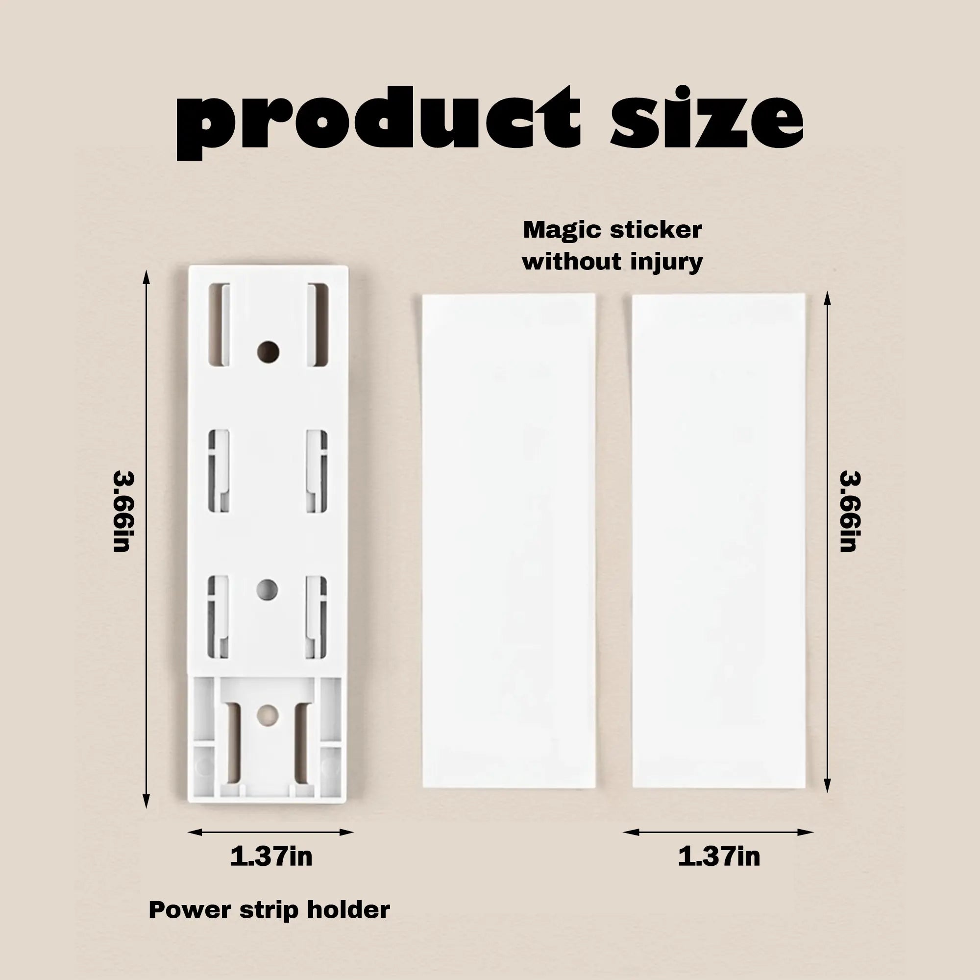 10 Counts Power Strip Holder Wall Mount, Cable Management System for Surge Protectors,Colour Mixture