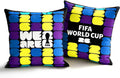 FIFA World Cup 2026 Trophy Throw Pillow - Official FIFA World Cup 2026 Merchandise - 18X18 Inch Plush Pillow Cushion for Bedroom, Sofa, Home Decor - Collectible Gift for Soccer Fans