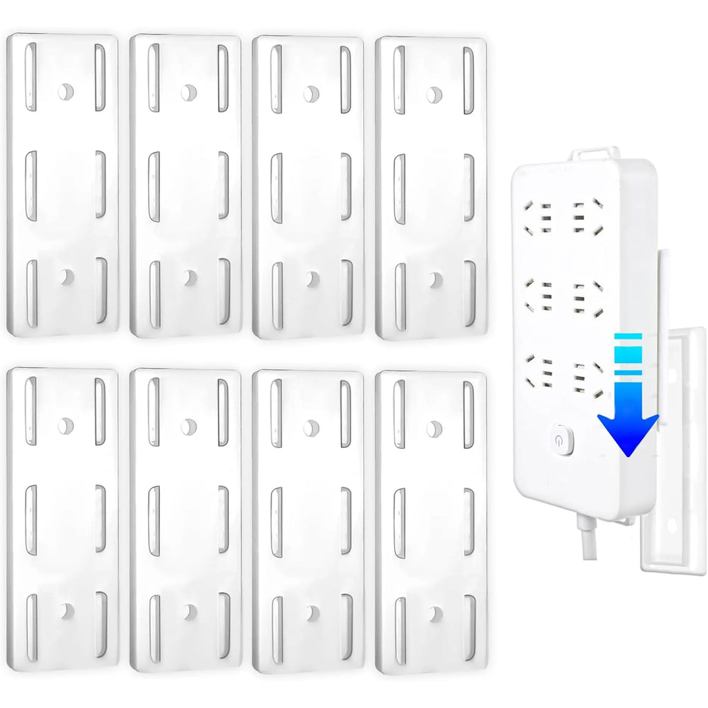 10 Counts Power Strip Holder Wall Mount, Cable Management System for Surge Protectors,Colour Mixture