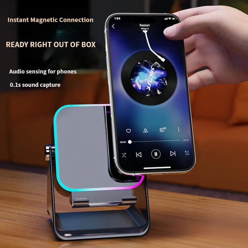 5-In-1 Wireless Speaker Stand with Smart Induction Playback