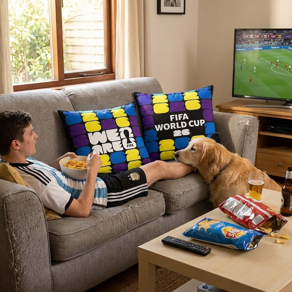 FIFA World Cup 2026 Trophy Pillow - lifestyle